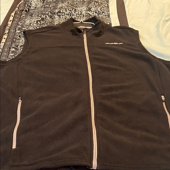 Eddie Bauer Dark Brown Fleece Vest - Picture 3 of 8